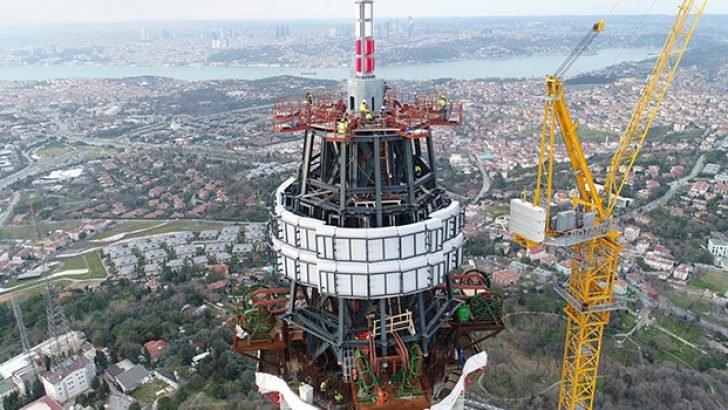 Çamlıca Kulesi’ndeki Son Durum! İstanbul Semalarından Görüntülendi!